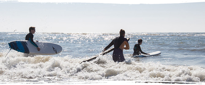 Mit dem Surfboard in die Wellen mit AllYouCanSurf in Petten