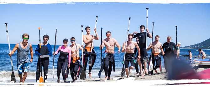 Auch das aufwärmen gehört beim SUP dazu in Portugal, Moledo